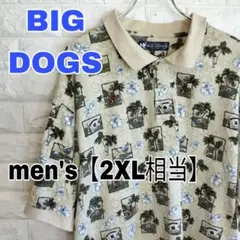 D59【BIG DOGS】半袖ポロシャツ【メンズ2XL相当】