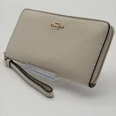 COACH 長財布 リストレット付き ベージュ - メルカリ