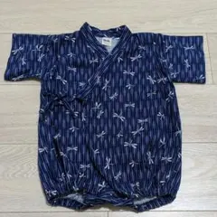 80cm 甚平 男の子　トンボ柄　ロンパース