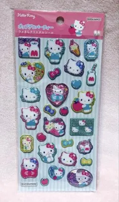 ハローキティ　ポップデコパーティー　ラメきらクリスタルシール