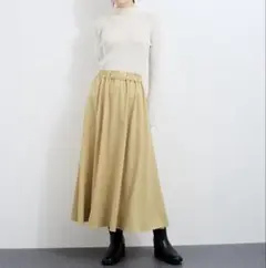 LE CERCLE par rope' フィルムストライプフレアスカート