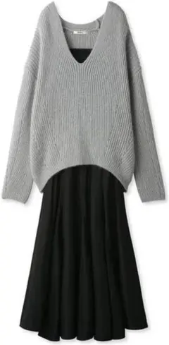 snidel 深Vニットセットキャミワンピ