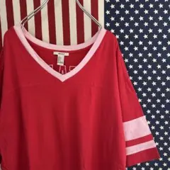 FOREVER21 Vネック Tシャツ S ナンバリングTシャツ ワンピ