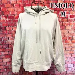 美品☆UNIQLO☆長袖パーカー　スウェット　フーディー　ライトグリーン　M