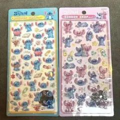 ボンボンドロップシール　スティッチエンジェル、らくがき2種セット