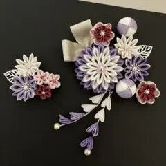 つまみ細工 髪飾り　成人式 卒業式　T208