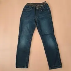 デニムストレートパンツ ウエストゴム