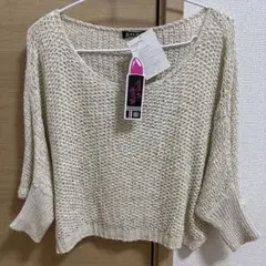 【新品】ANAP ニット 半袖 ドルマンスリーブ アイボリーのサムネイル