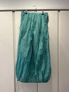 CITEN シテン ナイロンスカート バルーン ロングスカート グリーン