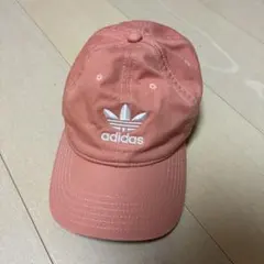 adidas originalsピンク ベースボールキャップ　ロゴ刺繍