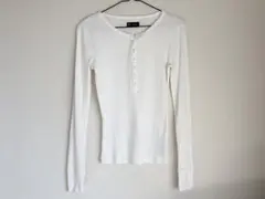 GAP モダン ヘンリーネックTシャツ(ホワイト)