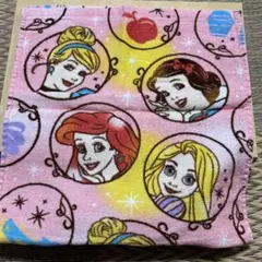 【Disney】新品 ディズニー プリンセス フェイスタオル ロング ピンク1枚