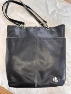 【美品】✨ラルフローレンRLL ブラックレザーショルダーバッグ保存袋ありのサムネイル