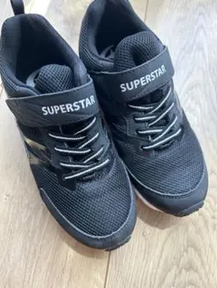 SUPERSTAR ムーンスター ブラックスニーカー20cmEE スーパースター