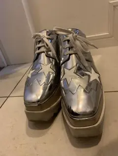 最終値下げ！ステラマッカートニー エリススターシューズ　シルバー　37