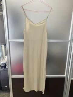 12/15削除予定　新品未使用　ベージュ キャミワンピース ロングワンピース