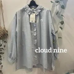 新品cloudnine ストライプシャツ フリル襟のサムネイル