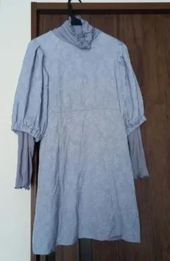 花柄 Aライン ワンピース 長袖　オリーブデオリーブ