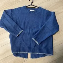 A DAY IN THE LIFE ブルーニットセーター　青