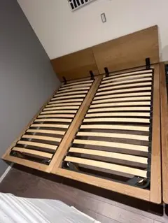 【お値下げ】無印良品　ベッドフレーム（旧型ヘッドボード付）シングル　ウォールナッ Amazon｜無印良品 木製ベッドフレーム用ヘッドボード シングルサイズ