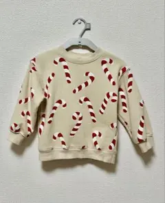 H&M クリスマス キャンディケイン　トレーナー 98〜104