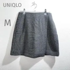 新品未使用♡タグ付き♡ユニクロ【64→M】ウールブレンド♡ラップ♡ミニスカート