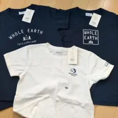 未使用品　WHOLE EARTH Tシャツ 160　3枚セットのサムネイル