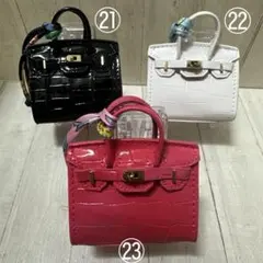 ミニバッグチャーム　バック型　チャーム　キーホルダー　ミニチュア　イヤホンケース