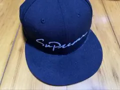 SUPREME 5/8 18AW キャップ 黒　NEW ERA script