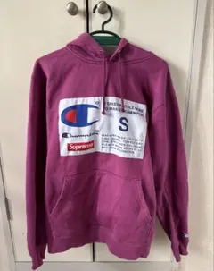 Champion Supreme コラボ パーカー Sサイズ パープル