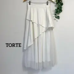 TORTE＊ホワイトデニム チュールスカート ロングスカート 個性的 ゴスロリのサムネイル