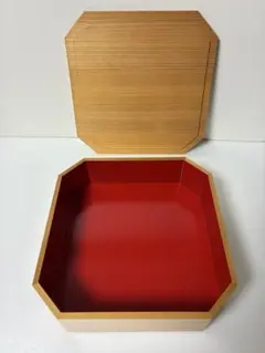 【USED】木製 八角重箱 漆塗り