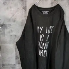 スウェットトレーナーブラックXLビッグオーバーサイズ　A56,3