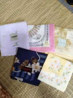 未使用 CELINE 　renoma　ピエール・カルダンなど　ハンカチ5つセット