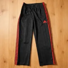 adidas アディダス ジャージパンツ M 黒×赤 CLIMALITE
