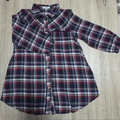 【お値下げ中】SHOO-LA-RUE チェック柄長袖チュニック120