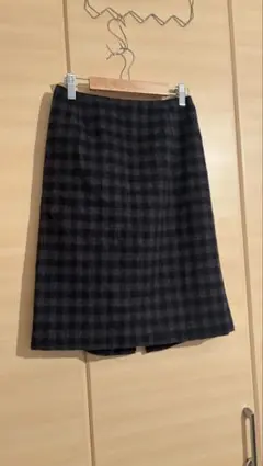 COMME CA MODELSチェック柄 膝丈スカート