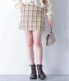 Heather スカート チェック アソート柄ミニスカート Mサイズ