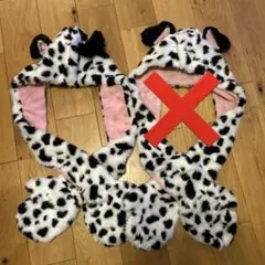 ディズニー ダルメシアン柄 フード付きキャップ　1つ