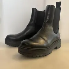 【美品】FAEDA（SHIPS）サイドゴアブーツ黒ブラックレザー本革39 箱付き