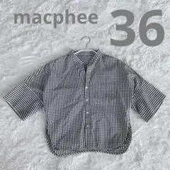 MACPHEE マカフィー　コットンシャツ ギンガムチェック　36