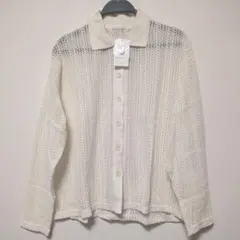 しまむら　メッシュシャツカーディガン