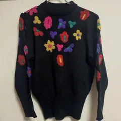 花柄ニット