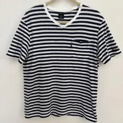 Back Channel バックチャンネル ボーダー ポケットTシャツ Lのサムネイル