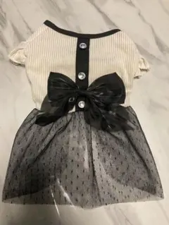 犬服 ワンピース ドレス リボン ビジュー