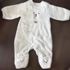 ホワイトクマロンパース 50サイズ