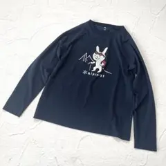美品 mont-bell ウサギイラスト 長袖カットソー
