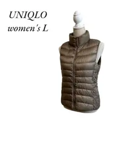 UNIQLO レディース ウルトラライトダウンベスト L ブラウンベージュ