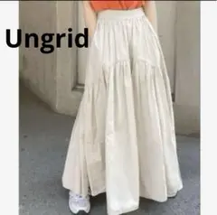 Ungrid ギャザーデザインスカート　美品　フレア　ロングスカート