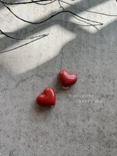 赤のハートのイヤリング♡♡